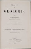 de Lapparent Albert "TRAITÉ DE GÉOLOGIE" TOME 2 SEUL Quatrième édition