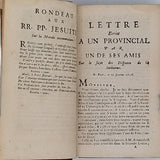 PASCAL Blaise "LES PROVINCIALES OU LETTRES ÉCRITES PAR LOUIS DE MONTALTE A UN PROVINCIAL DE SES AMIS ET AUX RR. PP. JESUITES"