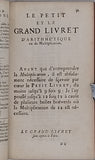 BARREME François-Bertrand "L'ARITHMÉTIQUE DU SR. BARREME OU LE LIVRE FACILE POUR APPRENDRE L'ARITHMÉTIQUE DE SOI MÊME & SANS MAÎTRE"