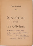 GAMBIER Pierre "Dialogues sous les Oliviers"