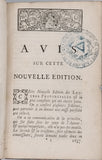 PASCAL Blaise "Les Provinciales ou les Lettres écrites par Louis de Montalte à un provincial de ses amis et aux RR. PP. Jésuites. Nouvelle édition plus exacte et plus correcte qu'aucune des précédentes."