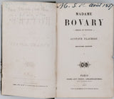 FLAUBERT Gustave "Madame Bovary - Mœurs de province - Deuxième édition"