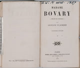 FLAUBERT Gustave "Madame Bovary - Mœurs de province - Deuxième édition"