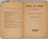 BOLL Marcel, CANIVET Pierre-André "Précis de Chimie - Généralités. Chimie minérale. Chimie organique. A l'usage des étudiants du P.C.B., des médecins, pharmaciens, industriels"