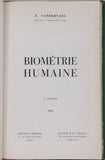 VANDERVAEL Franz "Biométrie humaine"