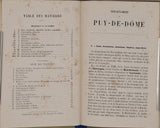 JOANNE Adolphe "Géographie du département du Puy de Dôme"