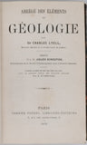 LYELL Charles (Sir) "Abrégé des éléments de géologie"