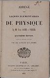 BAUME Victor, POIRRIER C. "ABRÉGÉ DES LECONS ELEMENTAIRES DE PHYSIQUE"