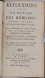 de SAINT-ANDRÉ François "RÉFLEXIONS SUR LA NATURE DES REMÈDES, LEURS EFFETS ET LEUR MANIÈRE D'AGIR,..."