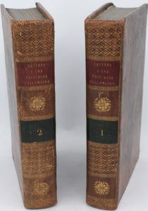 EULER Leonhard "Lettres à une princesse d'Allemagne, sur divers sujets de physique et de philosophie. Nouvelle édition, Conforme à l'édition originale de l'Académie des Sciences de St Petersburg" [2 Volumes]