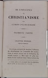 TROPLONG Raymond-Théodore "De l'influence du christianisme sur le droit civil des Romains"