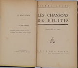 LOUŸS Pierre "Les Chansons de Bilitis - Traduites du grec"