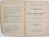 HUCHARD Henri, FIESSINGER Charles "La Thérapeutique en vingt médicaments « La thérapeutique en clientèle »"