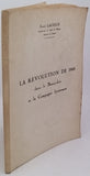 LACOUR René "La Révolution de 1848 dans le Beaujolais et la Campagne lyonnaise"