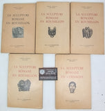 DURLIAT Marcel "La sculpture romane en Roussillon" [4 volumes] et "La sculpture romane en Cerdagne" [1 volume] [ensemble complet]