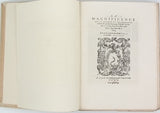 [GUIGUE Georges éditeur] "La magnificence de la superbe et triumphante entrée de la noble & antique Cité de Lyon faite au Trèschrestien Roy de France Henri deuxiesme de ce Nom" [Reprint]