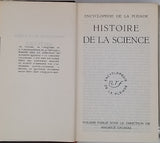 DAUMAS Maurice [sous la direction de] "Histoire de la Science - Encyclopédie de la Pléiade"