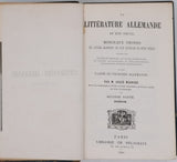 ADLER-MESNARD Édouard "La Littérature allemande au XIXe siècle, morceaux choisis des auteurs allemands les plus distingués de cette époque" [Deux parties en 2 volumes : Prose et Poésie]