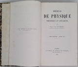 [Collectif] [D'ALMEIDA Joseph-Charles, éditeur] "Journal de Physique théorique et appliquée - Tome Cinquième - Année 1876"