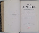 [Collectif] [D'ALMEIDA Joseph-Charles, éditeur] "Journal de Physique théorique et appliquée - Tome Septième - Année 1878"