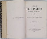 [Collectif] [D'ALMEIDA Joseph-Charles, fondateur] "Journal de Physique théorique et appliquée - Deuxième Série - Tome Deuxième - Année 1883"