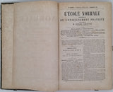 [Collectif] [LAROUSSE Pierre, Direction] "L'École Normale - Journal de l'enseignement pratique, Rédigé par une Société d'Instituteurs, de Professeurs et d'Hommes de Lettres - Septième volume 1861-1862, deuxième semestre"