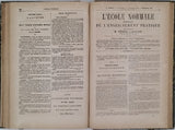 [Collectif] [LAROUSSE Pierre, Direction] "L'École Normale - Journal de l'enseignement pratique, Rédigé par une Société d'Instituteurs, de Professeurs et d'Hommes de Lettres - Septième volume 1861-1862, deuxième semestre"