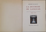 BALZAC Honoré de "La duchesse de Langeais - Illustrations originales en couleurs de André E. Marty"