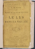 BALZAC Honoré de "Le lys dans la vallée - Scènes de la vie de Province"