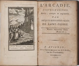 BERNARDIN DE SAINT-PIERRE [DE SAINT-PIERRE Jacques-Henri-Bernardin] "L'Arcadie"