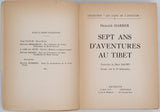 HARRER Heinrich "Sept ans d'aventures au Tibet"