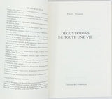 POUPON Pierre "Dégustations de toute une vie"