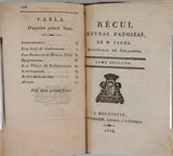FABRE Jean-Baptiste Castor "Récul d'uvras patoizas de M. Fabre, Priou-Curat de Cellanova" [2 Tomes reliés à la suite dans un volume]