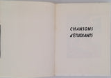 [Anonyme] "Chansons d'étudiants"