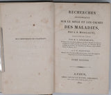 MORGAGNI Giovanni Battista "Recherches anatomiques sur le siège et les causes des maladies. Traduites du latin par MM. A. Desormeaux et J.P. Destouet" [Complet en 10 volumes]