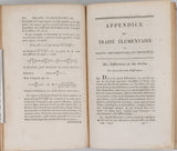 LACROIX Sylvestre François "Traité élémentaire de calcul différentiel et de calcul intégral"