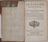 [Anonyme] [HÉRISSANT Louis Théodore] "Le fablier françois, ou élite des meilleures fables depuis La Fontaine"