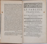[Anonyme] [HÉRISSANT Louis Théodore] "Le fablier françois, ou élite des meilleures fables depuis La Fontaine"