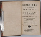 M.L.D.L.D.L. [Mr L'abbé De L'Écluse Des Loges] [SULLY, Maximilien de Béthune, Duc de] "Mémoires de Maximilien de Béthune, Duc de Sully, principal ministre de Henri-le-Grand"