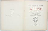 MAUCLAIR Camille, BOUCHOR Joseph-Félix "Assise - Trente planches en couleurs d'après les tableaux du peintre - Ornementations de David Burnand"