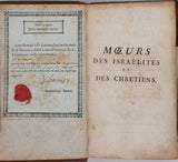 FLEURY Claude (Abbé) "Mœurs des Israélites et des Chrétiens - Nouvelle édition"