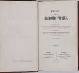 MANAVIT Augustin "Précis des cérémonies papales, ou description du cérémonial usité aux Chapelles, Messes, Vêpres, et aux offices de la Semaine sainte"