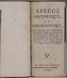 [Minuscule] [QUESNEL Pierre] [JANSENISME] "Abrégé historique, et chronologique, dans lequel on démontre par les faits, depuis le commencement du monde, jusqu'en l'Année 1733..."