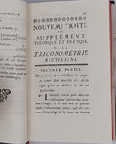 DUPAIN DE MONTESSON Louis Charles "NOUVEAU TRAITE OU SUPPLÉMENT THÉORIQUE ET PRATIQUE DE LA TRIGONOMÉTRIE RECTILIGNE"