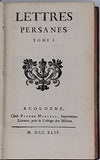 MONTESQUIEU Charles Louis de Secondat "LETTRES PERSANES" suivies de SAINT-FOIX Germain-François Poullain de, "LETTRES TURQUES"