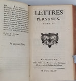 MONTESQUIEU Charles Louis de Secondat "LETTRES PERSANES" suivies de SAINT-FOIX Germain-François Poullain de, "LETTRES TURQUES"