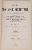 MOULAN Ph. [C. GERDAY] "COURS DE MÉCANIQUE ÉLÉMENTAIRE A L'USAGE DES ÉCOLES INDUSTRIELLES"