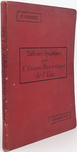 GOUPIL Paul "TABLEAUX SYNOPTIQUES POUR L'EXAMEN BACTERIOLOGIQUE DE L'EAU"