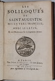 Saint AUGUSTIN [Jean-Baptiste TROMPÈRE] "LES SOLILOQUES DE SAINT AUGUSTIN MIS EN VERS FRANÇOIS AVEC LE LATIN et une méditation sur le jugement dernier"