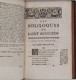 Saint AUGUSTIN [Jean-Baptiste TROMPÈRE] "LES SOLILOQUES DE SAINT AUGUSTIN MIS EN VERS FRANÇOIS AVEC LE LATIN et une méditation sur le jugement dernier"